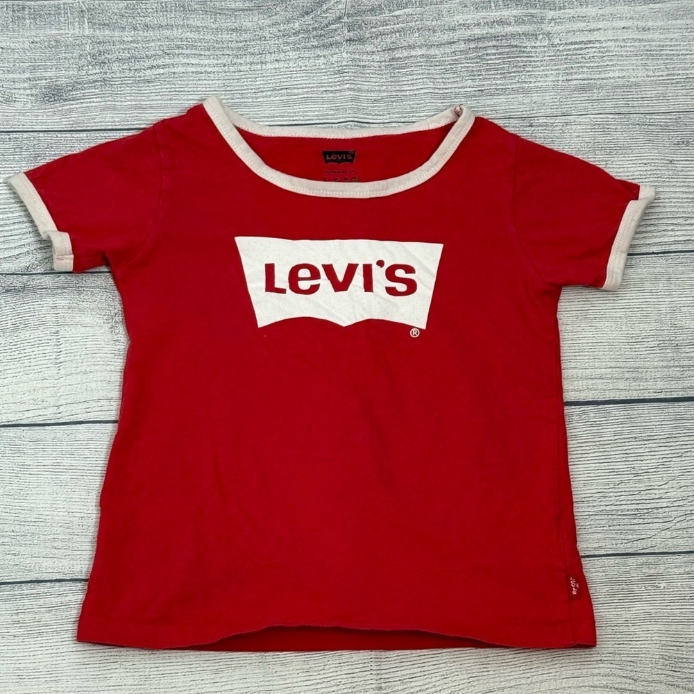 Levi's Kids Red Tee with Logo/girls size 6